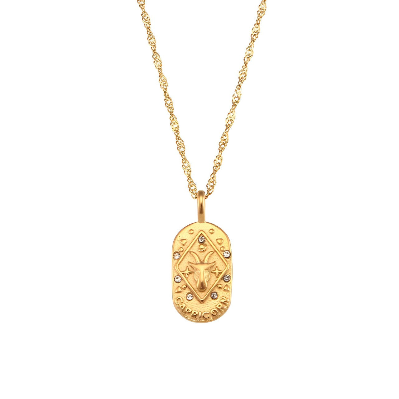 Zodíaco Chain Braided Necklace (18K Gold Plated) | Luvesina