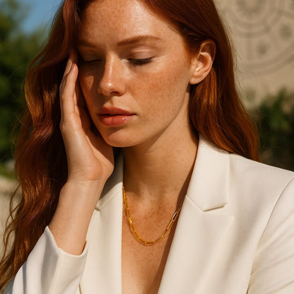 Chain of Links Long Necklace (Gold Plated) | Luvesina