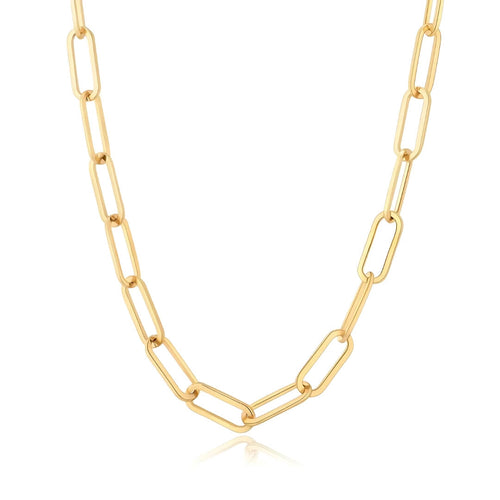 Chain of Links Long Necklace (Gold Plated) | Luvesina