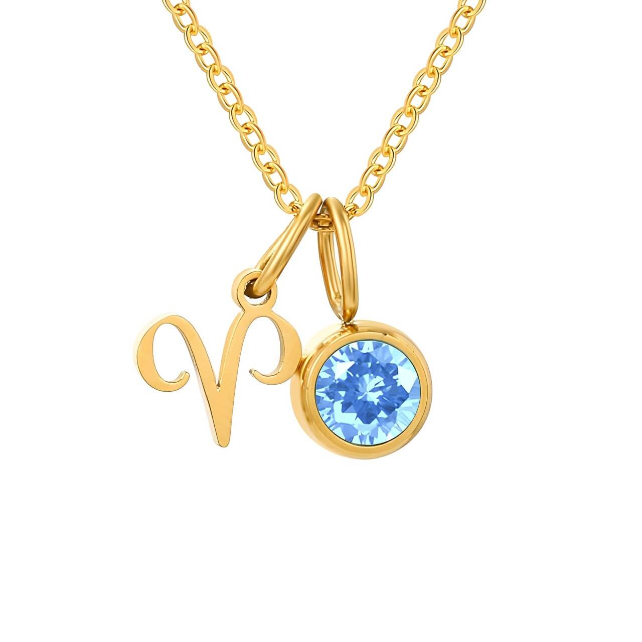 Signos with Stones of Nacimiento Necklace (18K Gold Plated) | Luvesina