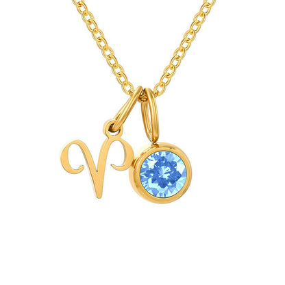 Signos with Stones of Nacimiento Necklace (18K Gold Plated) | Luvesina