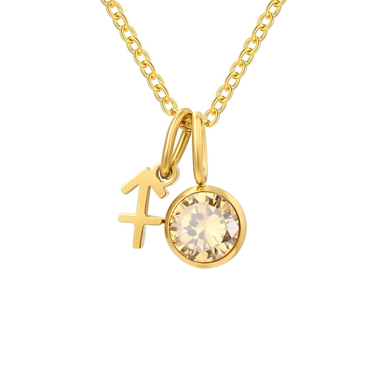 Signos with Stones of Nacimiento Necklace (18K Gold Plated) | Luvesina