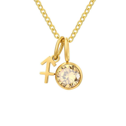 Signos with Stones of Nacimiento Necklace (18K Gold Plated) | Luvesina