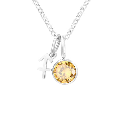 Signos with Stones of Nacimiento Necklace (18K Gold Plated)