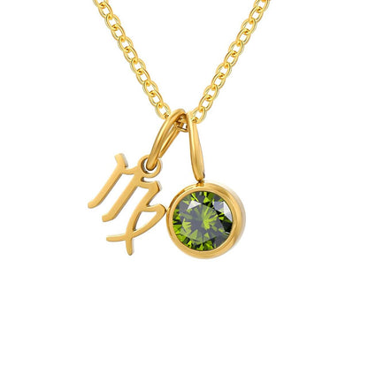 Signos with Stones of Nacimiento Necklace (18K Gold Plated) | Luvesina