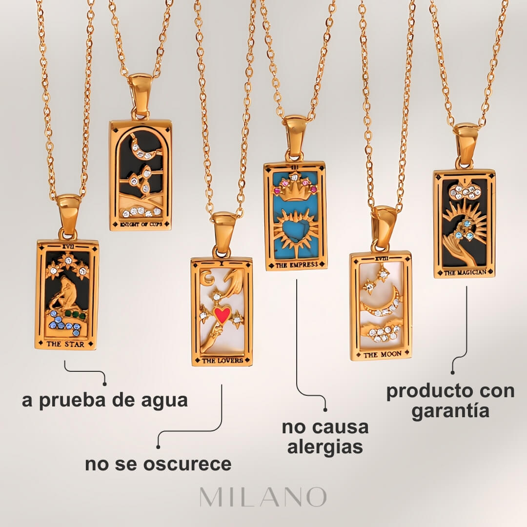 Collection Tarot - Necklaces with Pendants of the Cartas (18K Gold Plated) | Luvesina