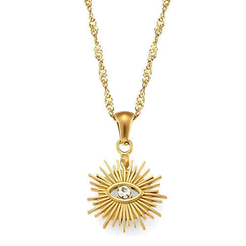 Occhio Zirconia Necklace (18K Gold Plated) | Luvesina