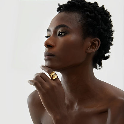 Voluta Elegance Ring (18K Gold Plated) | Luvesina