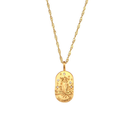 Zodíaco Chain Braided Necklace (18K Gold Plated) | Luvesina