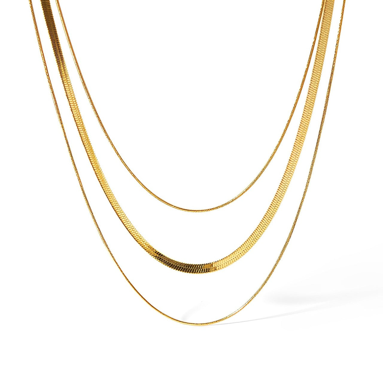 Mixto of Malla and Cola of Ratón Necklace (18K Gold Plated) | Luvesina