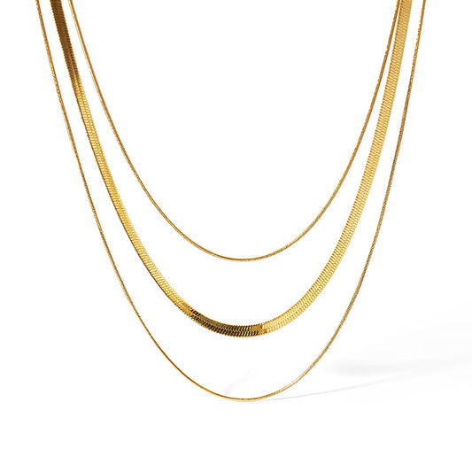 Mixto of Malla and Cola of Ratón Necklace (18K Gold Plated) | Luvesina