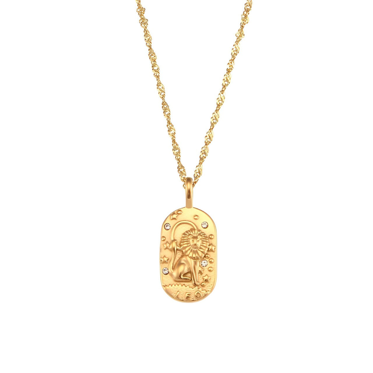 Zodíaco Chain Braided Necklace (18K Gold Plated) | Luvesina