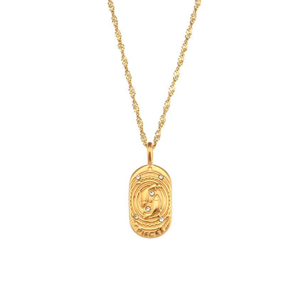 Zodíaco Chain Braided Necklace (18K Gold Plated) | Luvesina