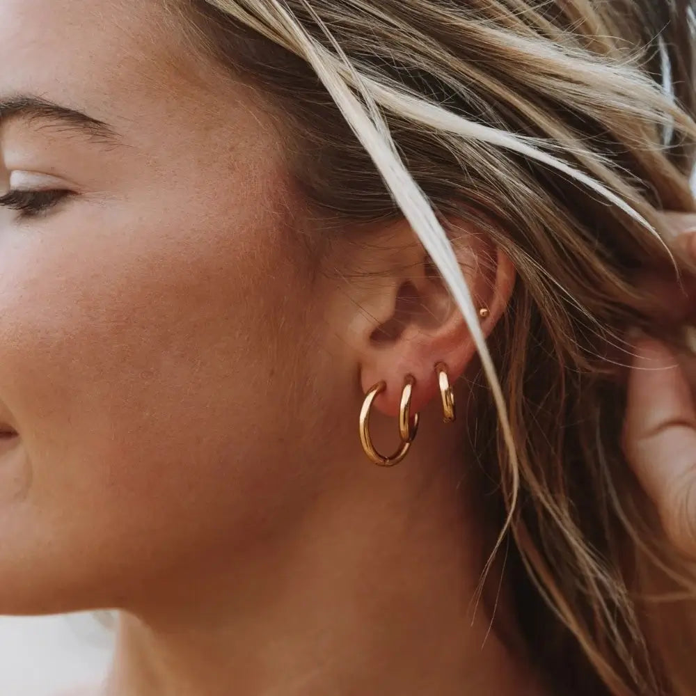 Aro Trío Earrings (Chapados in Gold 18K) | Luvesina