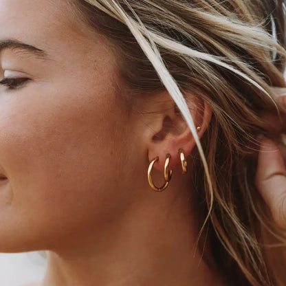 Aro Trío Earrings (Chapados in Gold 18K) | Luvesina