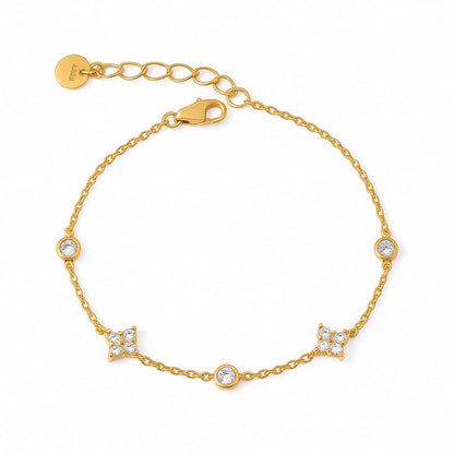 Constelación with Zirconia Bracelet (Gold Plated) | Luvesina