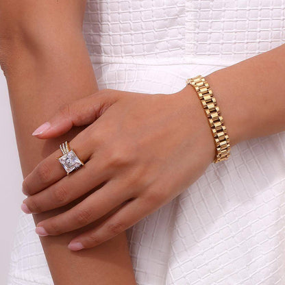Links Bold Bracelet (Gold Plated) | Luvesina
