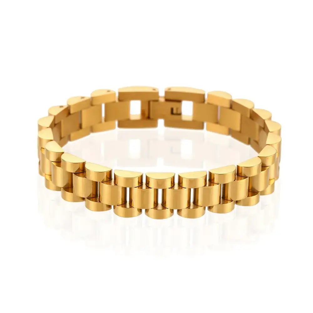 Links Bold Bracelet (Gold Plated) | Luvesina