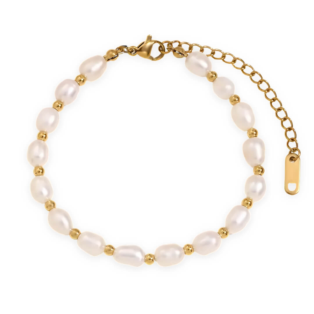 Classic of Natural Pearls Bracelet (Chapada in Gold) | Luvesina