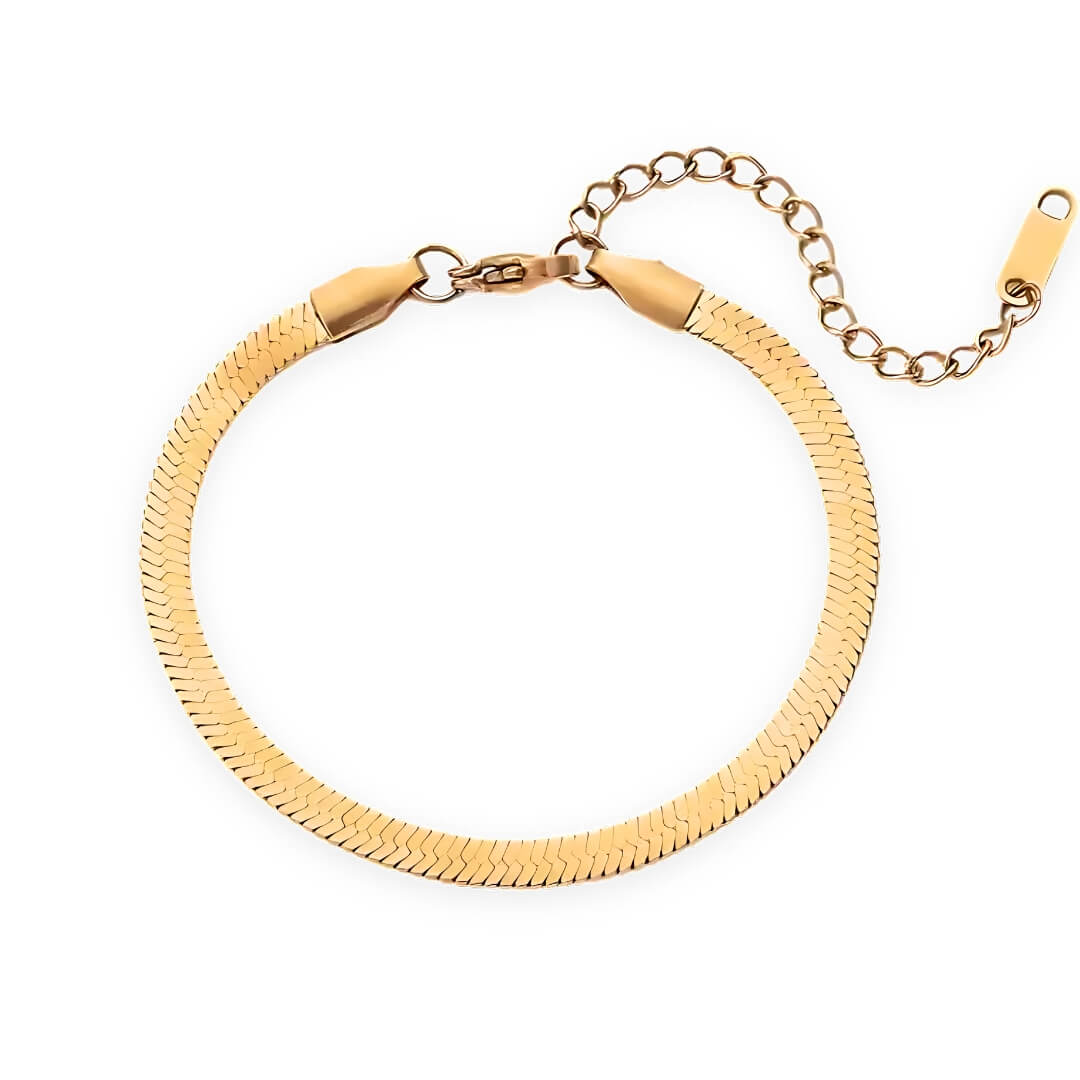 Snake Mallada Bracelet (Chapada in Gold) | Luvesina