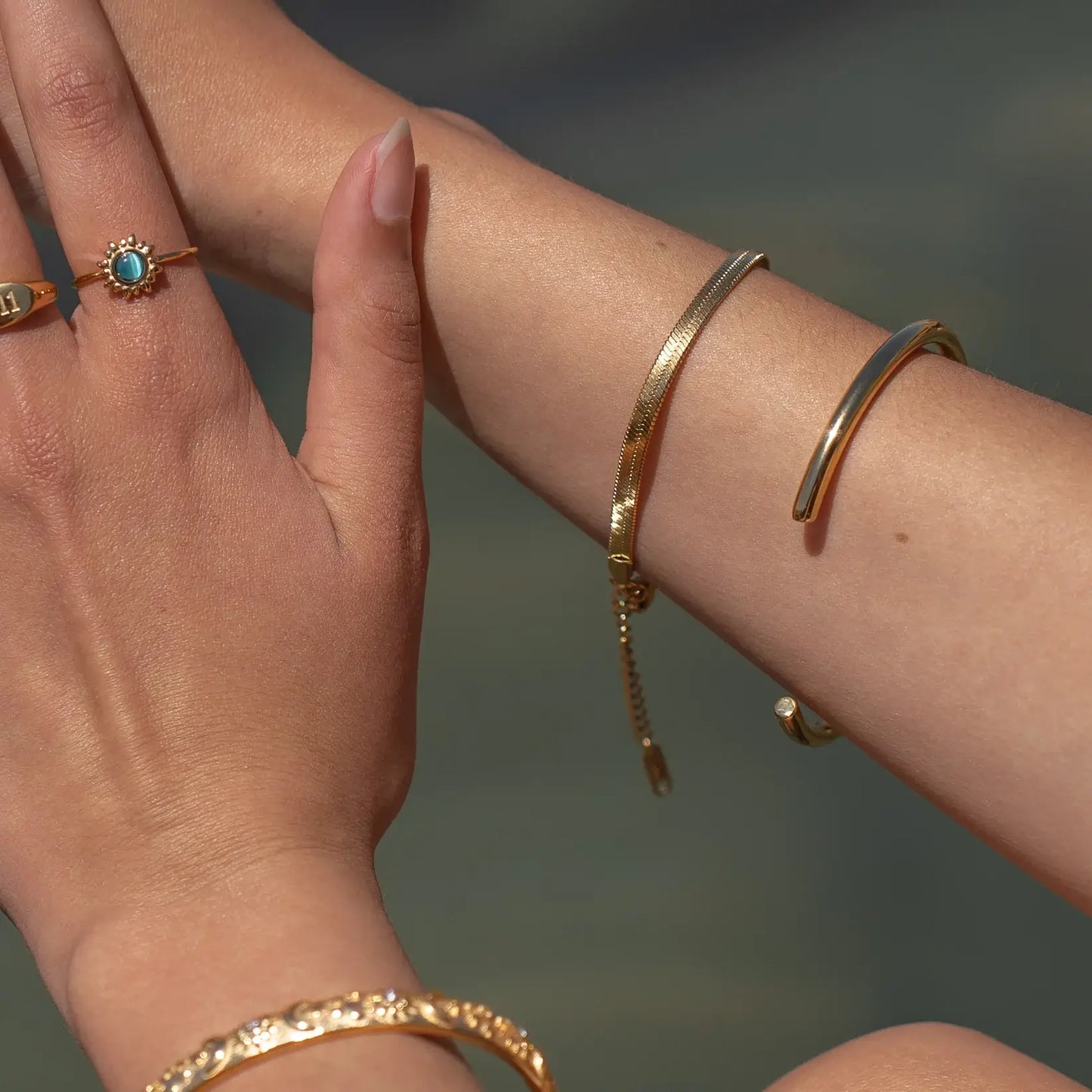 Snake Mallada Bracelet (Chapada in Gold) | Luvesina