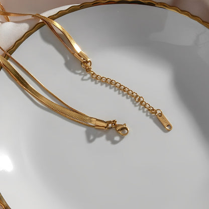 Mixto of Malla and Cola of Ratón Necklace (18K Gold Plated) | Luvesina