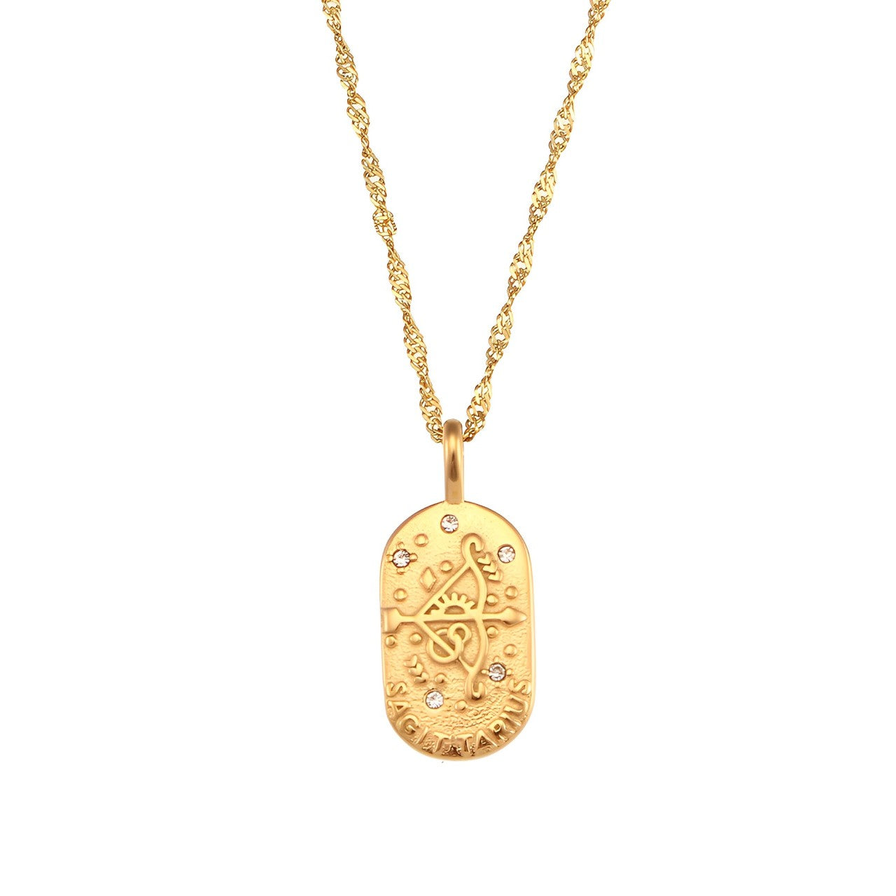 Zodíaco Chain Braided Necklace (18K Gold Plated) | Luvesina