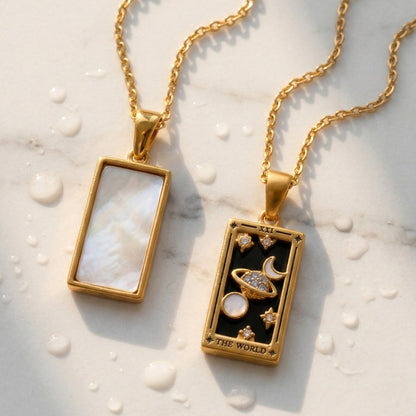 Collection Tarot - Necklaces with Pendants of the Cartas (18K Gold Plated) | Luvesina