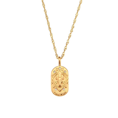 Zodíaco Chain Braided Necklace (18K Gold Plated) | Luvesina