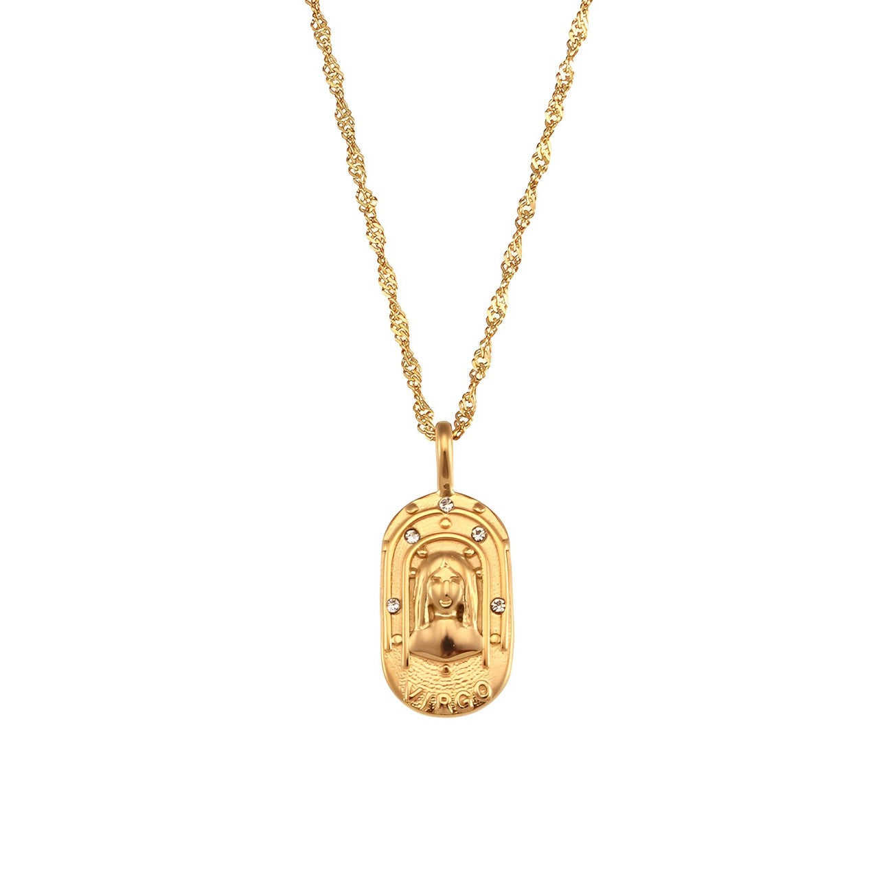 Zodíaco Chain Braided Necklace (18K Gold Plated) | Luvesina