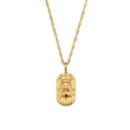 Zodíaco Chain Braided Necklace (18K Gold Plated) | Luvesina