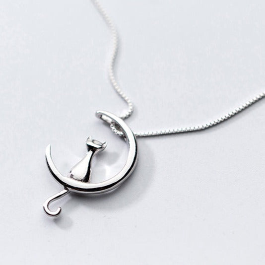 Gato Luna Necklace (Sterling Silver 925) | Luvesina